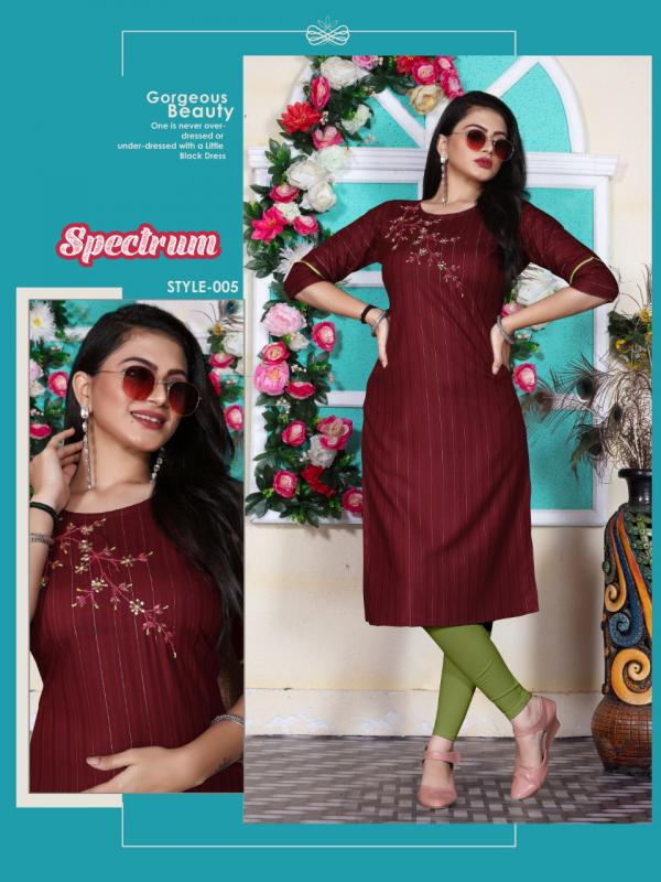 Aagya Spectrum Rayon Designer Exclusive Kurti Collection